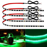 Keiurot green LED strip for car interior lighting, extendable and easy to install.
