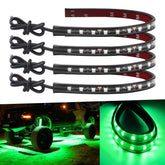 Keiurot green 32cm LED strip in car interior for ambient lighting and visibility.