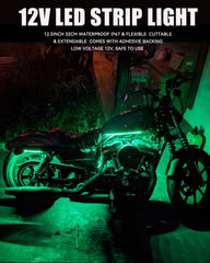 Keiurot 32cm green LED strip on exterior grille area for accent lighting.