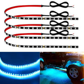 Keiurot ice blue LED strip in car interior for ambient lighting