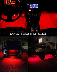 Keiurot red LED strip installed in a boat interior creates a warm mood