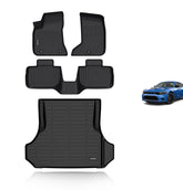 KELCSEECS floor mat front view with all-weather protection against spills