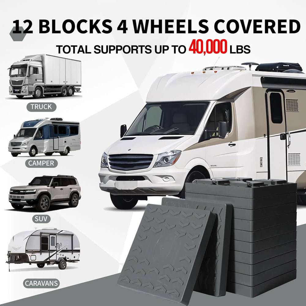Keltrion camper leveling blocks interlocking side view for steady placement