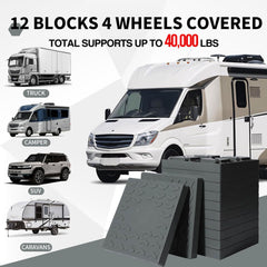 Keltrion camper leveling blocks interlocking side view for steady placement