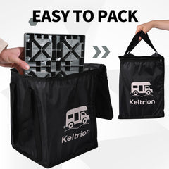 Keltrion carry bag with grey leveling blocks for visibility