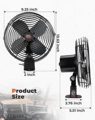 KEMIMOTO 12V cooling fan operates quietly during use