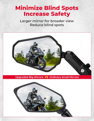 KEMIMOTO wide HD glass lenses deliver crisp, expansive rear views