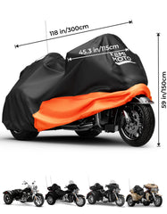 KEMIMOTO all-season trike cover protects from sun, dust, and rain