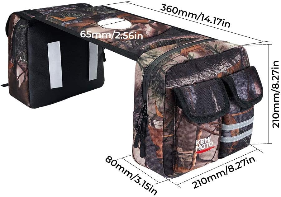 KEMIMOTO ATV bag keeps essentials reachable during travel.