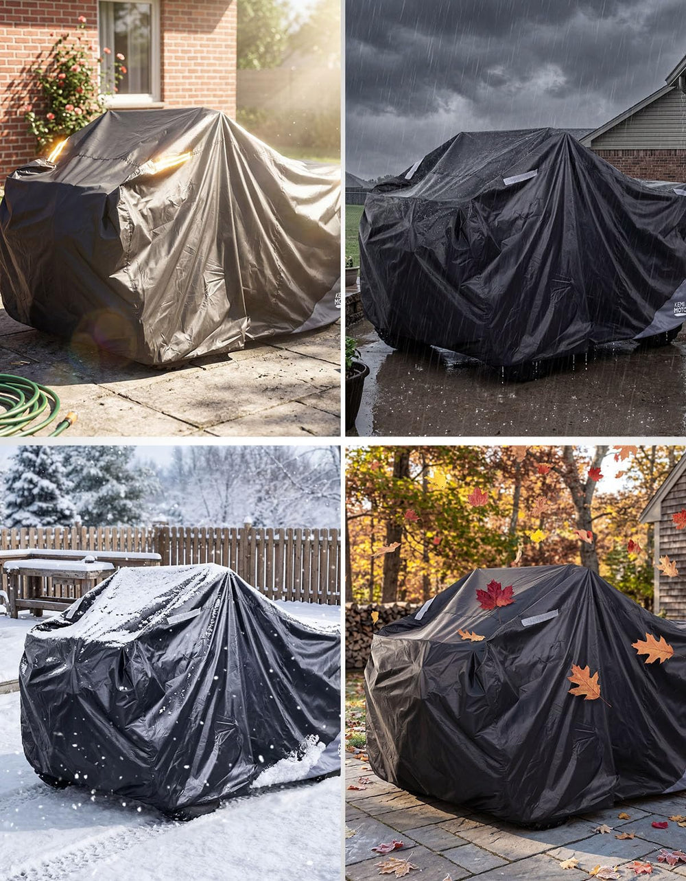 KEMIMOTO ATV cover PU coating guards against sun fading and weather