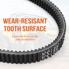 Kemimoto belt for Commander ready for high-temperature CVT performance on rugged terrain.