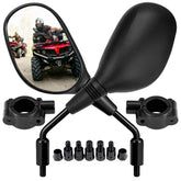 KEMIMOTO ATV mirrors 8mm-10mm mounts offer versatile compatibility for different handlebars.