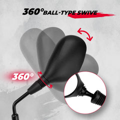 KEMIMOTO ATV mirrors durable ABS housing resists impact and scratches.