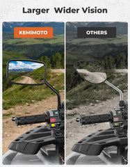 Kemimoto aluminium alloy mirrors resist weather for lasting performance.