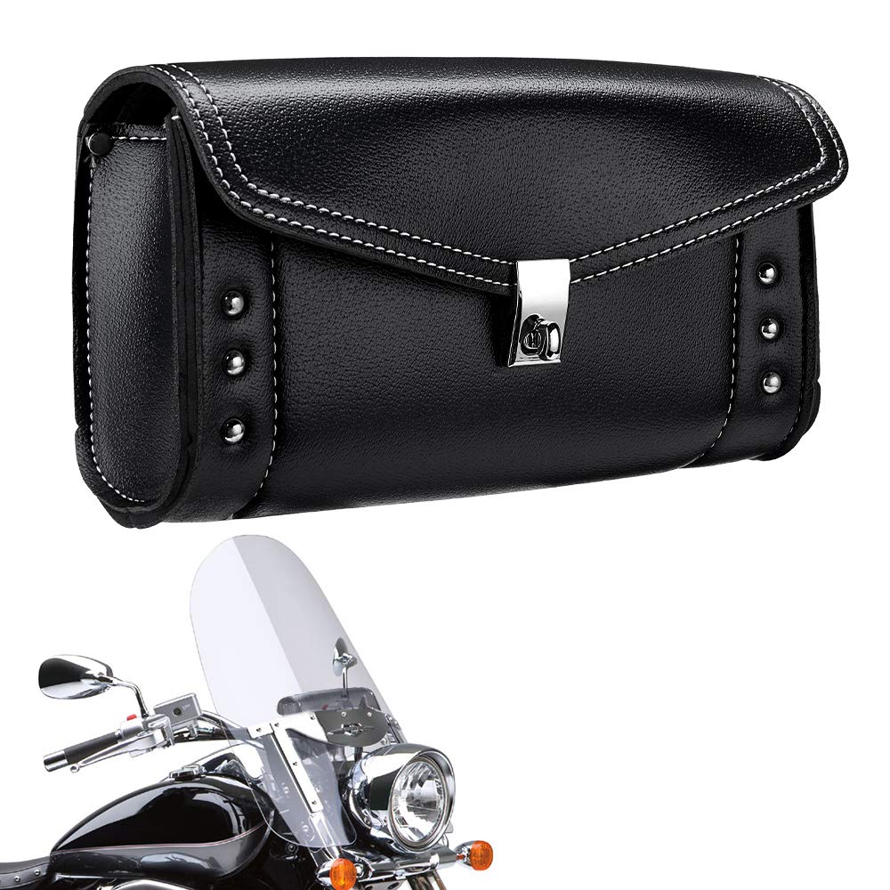 KEMIMOTO windshield bag neatly holds sunglasses, phone, and wallet.