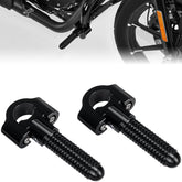 KEMIMOTO folding highway pegs on universal crash bars for quick access and longer rider comfort.