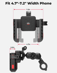 Handlebar compatibility from 0.5 to 1.26 inches for a wide range