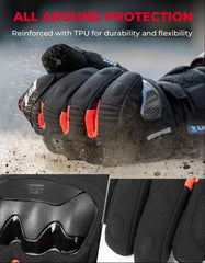 KEMIMOTO heated gloves extended cuff design blocks wind and cold