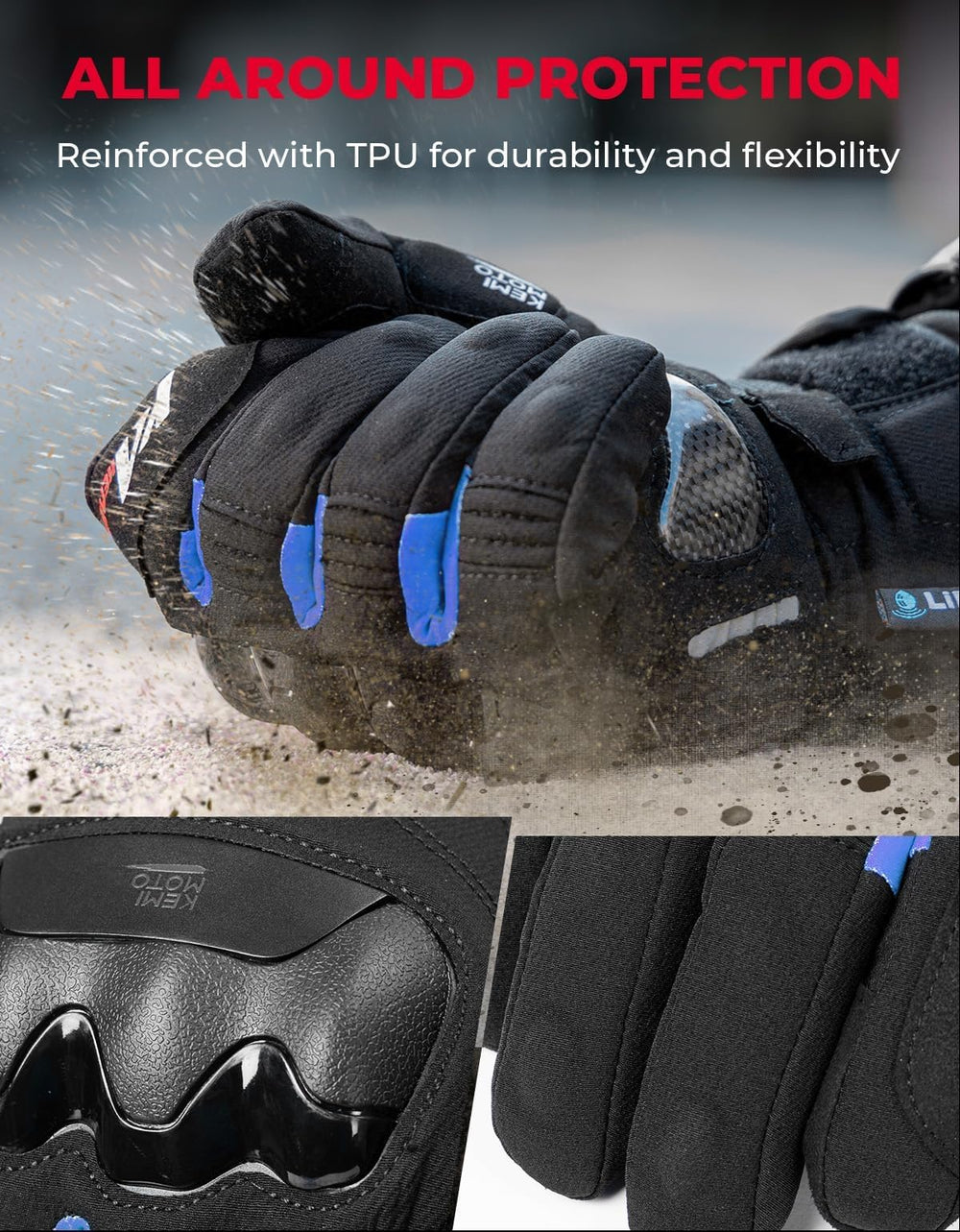 KEMIMOTO gloves touchscreen compatibility for devices on ride