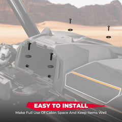 KEMIMOTO dash access for easy 12V charging while riding.