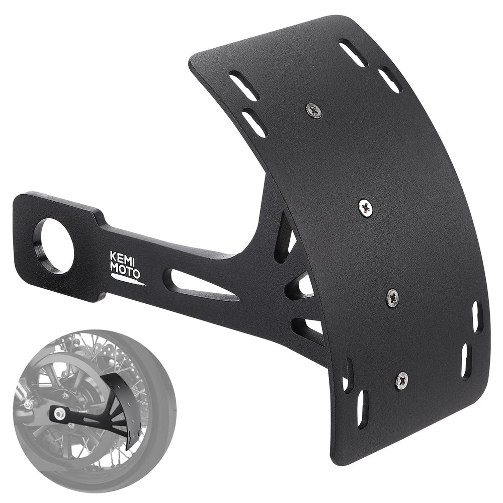 KEMIMOTO curved license bracket with curve-side mount for a clean tail look