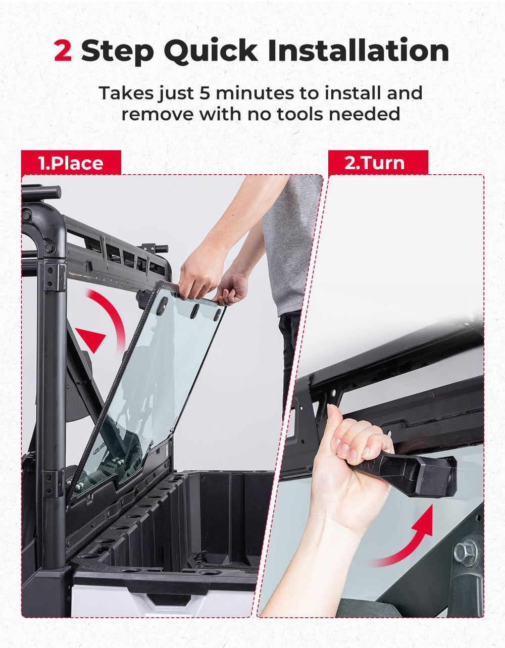 KEMIMOTO rear window close-up seal illustrates rubber strip and precise fit.