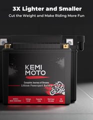 KEMIMOTO YTX24HL-BS side view emphasizes space-saving fit for varied vehicles