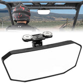 KEMIMOTO magnetic rear view mirror on a tractor for a wider field of view.