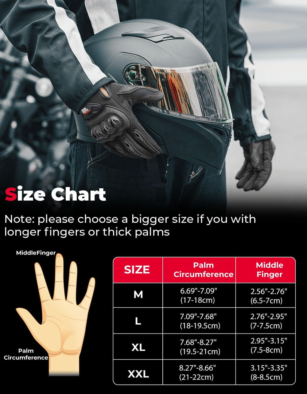 KEMIMOTO gloves with adjustable magic tape for a secure fit
