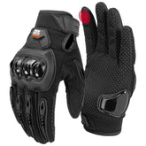 KEMIMOTO motorcycle gloves with anti-slip gel padding for secure grip.