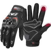 KEMIMOTO gloves showing abrasion-resistant palm for long rides