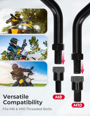 KEMIMOTO 11.5mm bent stem provides stable support on rough roads.