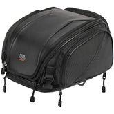 KEMIMOTO tail bag on rear rack for quick-access storage.