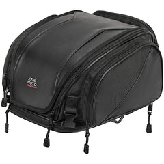 KEMIMOTO tail bag on rear rack for quick-access storage.
