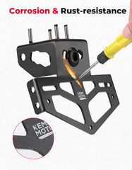 KEMIMOTO Ninja 250 license plate bracket cleanly enhances the tail.