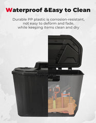KEMIMOTO passenger-seat storage bin adds extra storage without bulk.