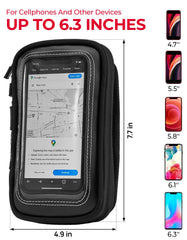 KEMIMOTO 6.3-inch bag fits phones up to that size securely.
