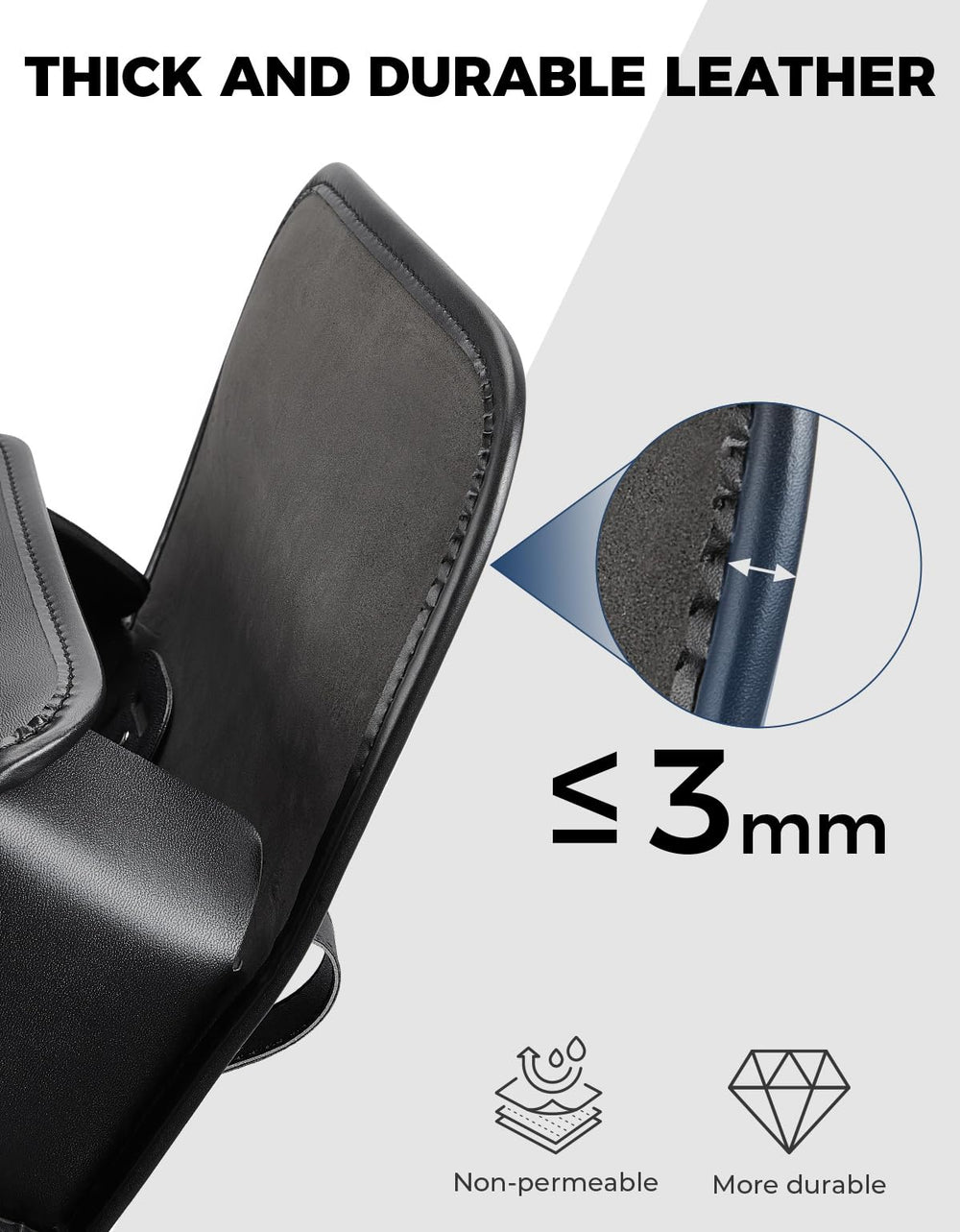 KEMIMOTO bag mounted on side frame demonstrates durable all-weather material.