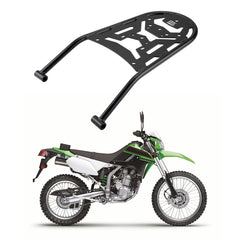 KEMIMOTO rear rack on KLX300 with multiple mounting points for gear