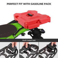 KEMIMOTO rear rack with smooth lines that follow bike tail design