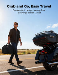KEMIMOTO organizer uses durable oxford fabric for long, wear-resistant rides.