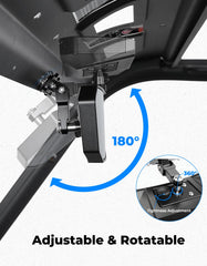 KEMIMOTO rear view mirror with 180-degree bracket for versatile positioning.