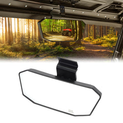 KEMIMOTO rear-view mirror on Defender offers wide 10.6 inch view for safer reversing.