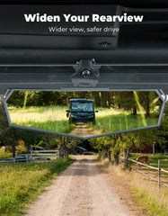 KEMIMOTO rear view mirror installs quickly with included hardware, no drilling required.