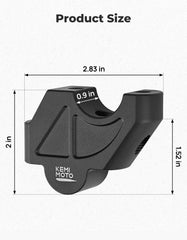 KEMIMOTO Rebel riser instrument panel visibility from rider seat improves readability.