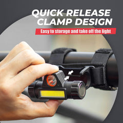 KEMIMOTO UTV dome light uses a quick-release clamp for easy removal above the cockpit.