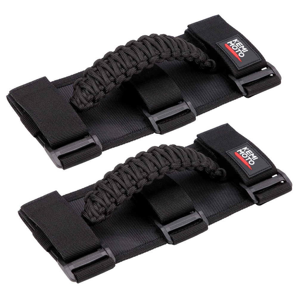 KEMIMOTO roll bar grab handles black setup, comfortable grip for all riders