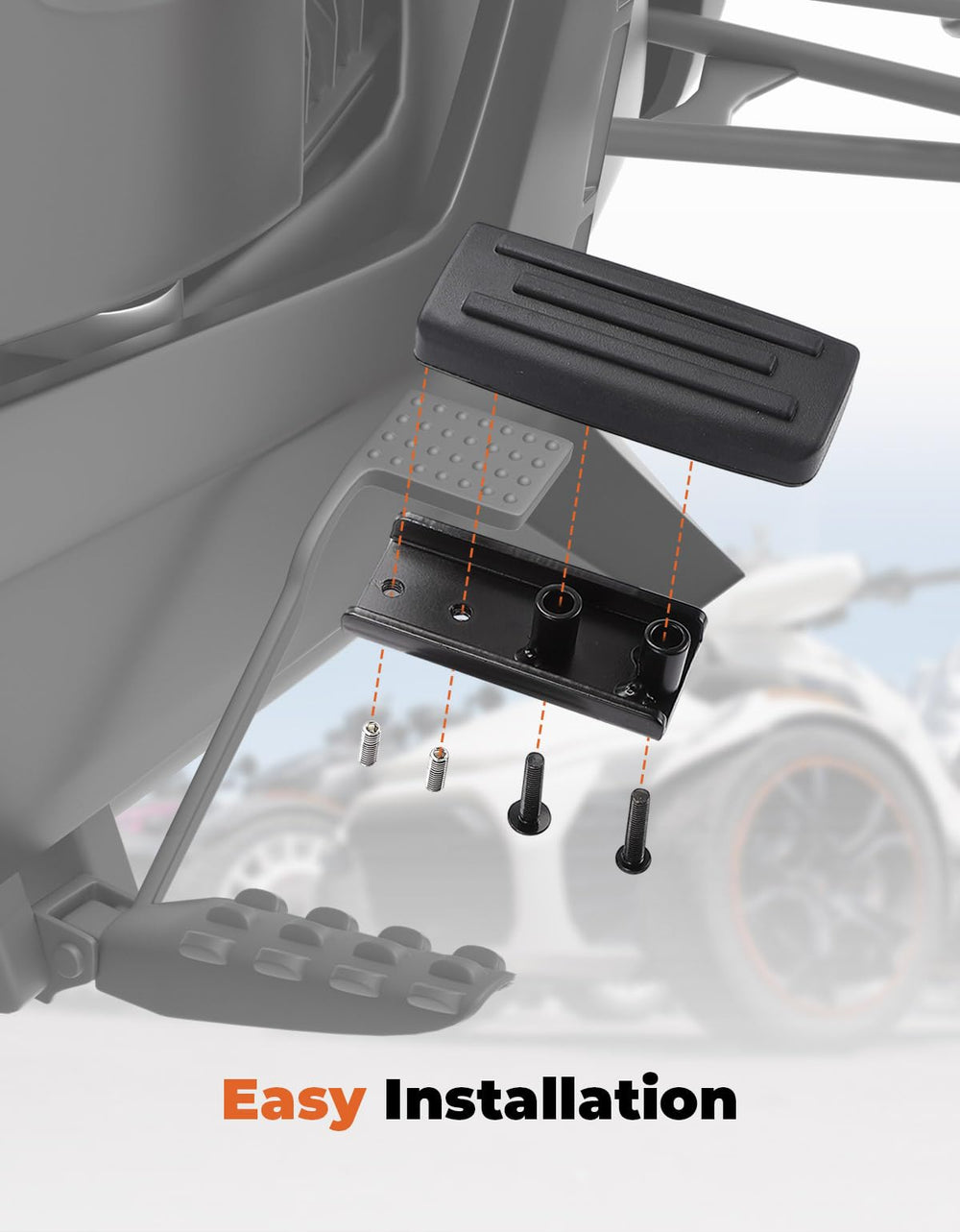 KEMIMOTO Ryker bolts included for simple installation.