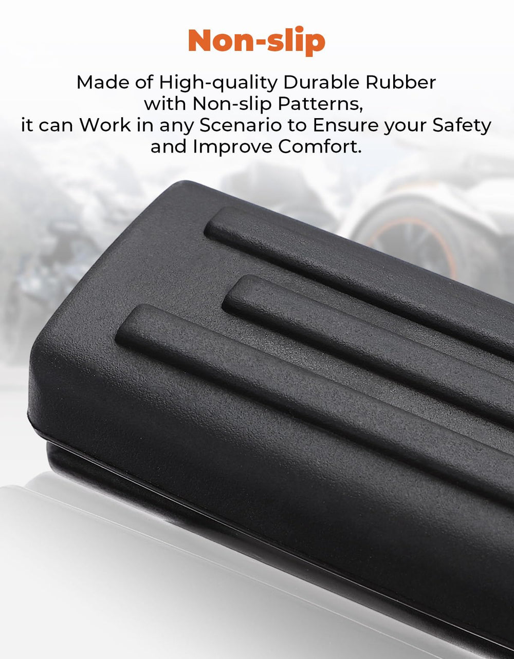 KEMIMOTO Ryker brake pedal side profile highlighting compact footprint.