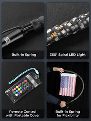 KEMIMOTO package includes USA flags and mounting hardware.